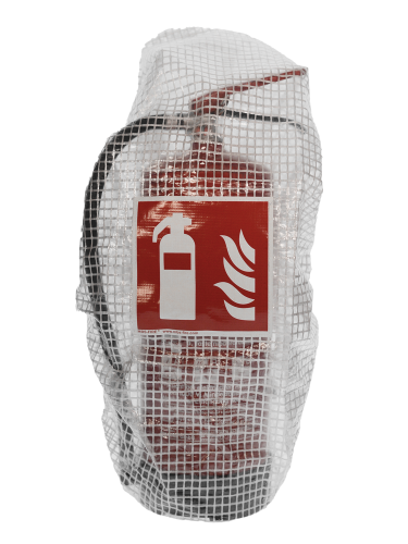 MBS-FIRE Gitternetzschutzhaube für 12kg Feuerlöscher Symbol ISO 7010